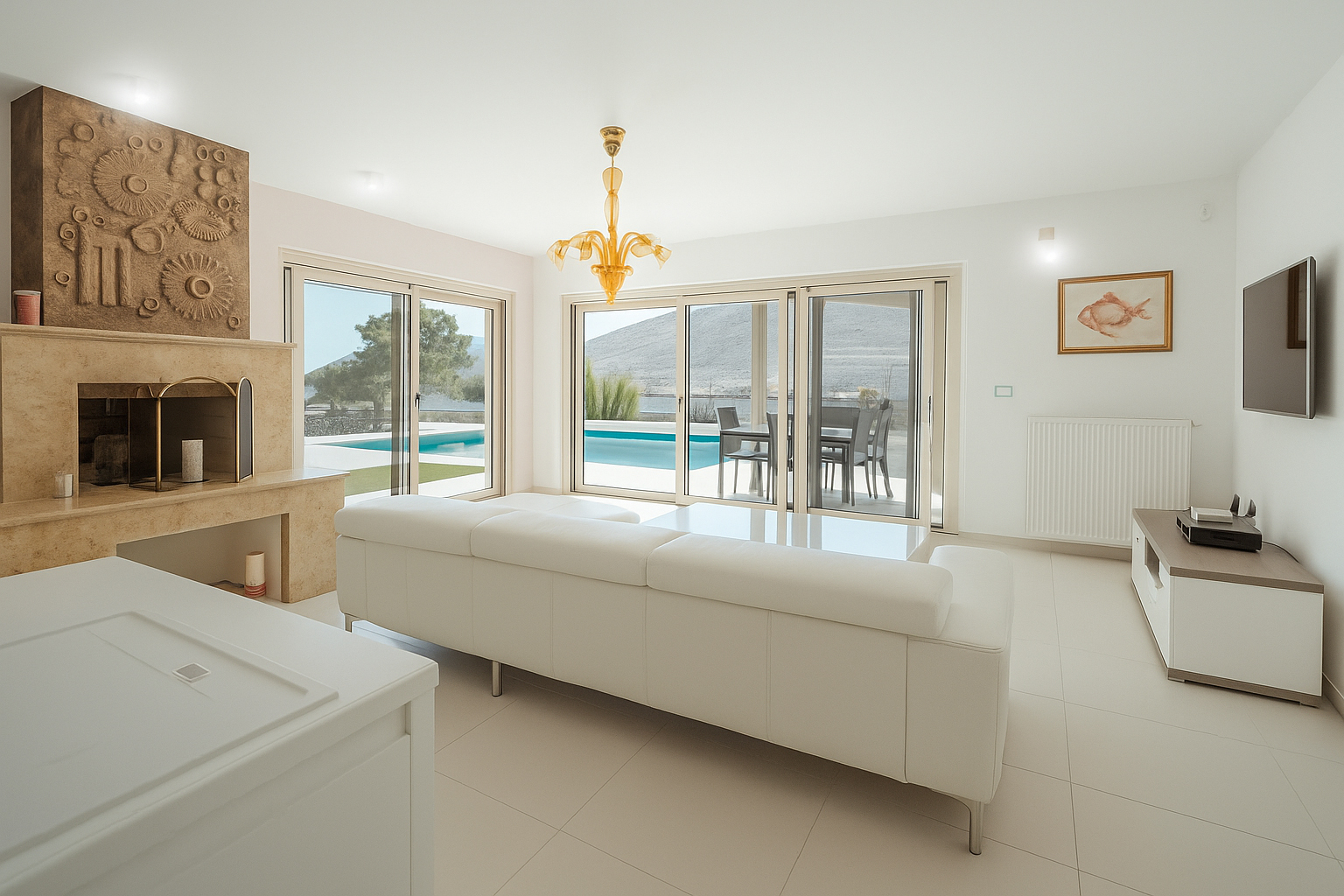 Lounge with sea views